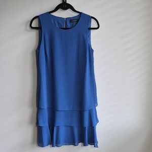 Ralph Lauren Blue Sleeveless Layered Dress